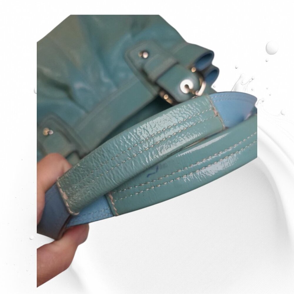COACH Soho Satchel & Wallet in turquoise patent leather set - Picture 6 of 15